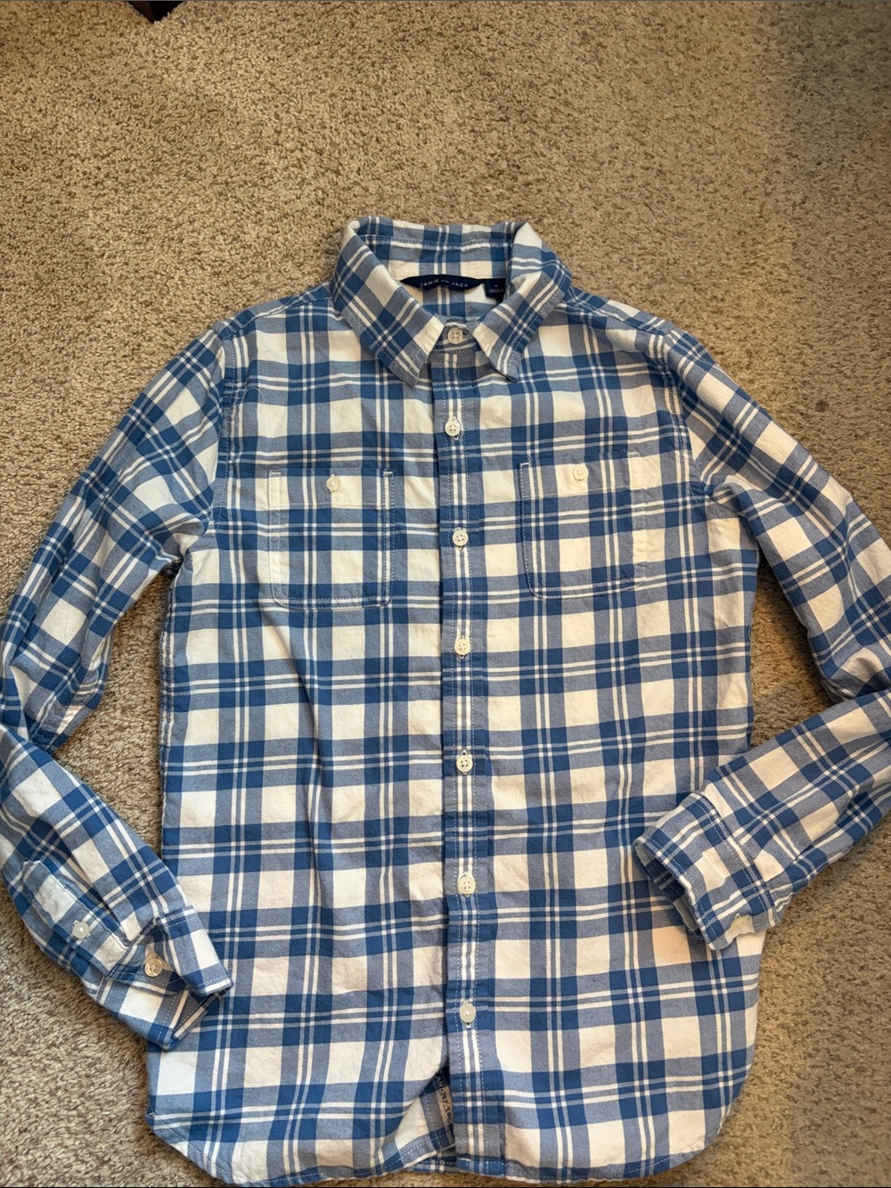 Janie & Jack Plaid Flannel Shirt, 10 - Picture 2 of 9